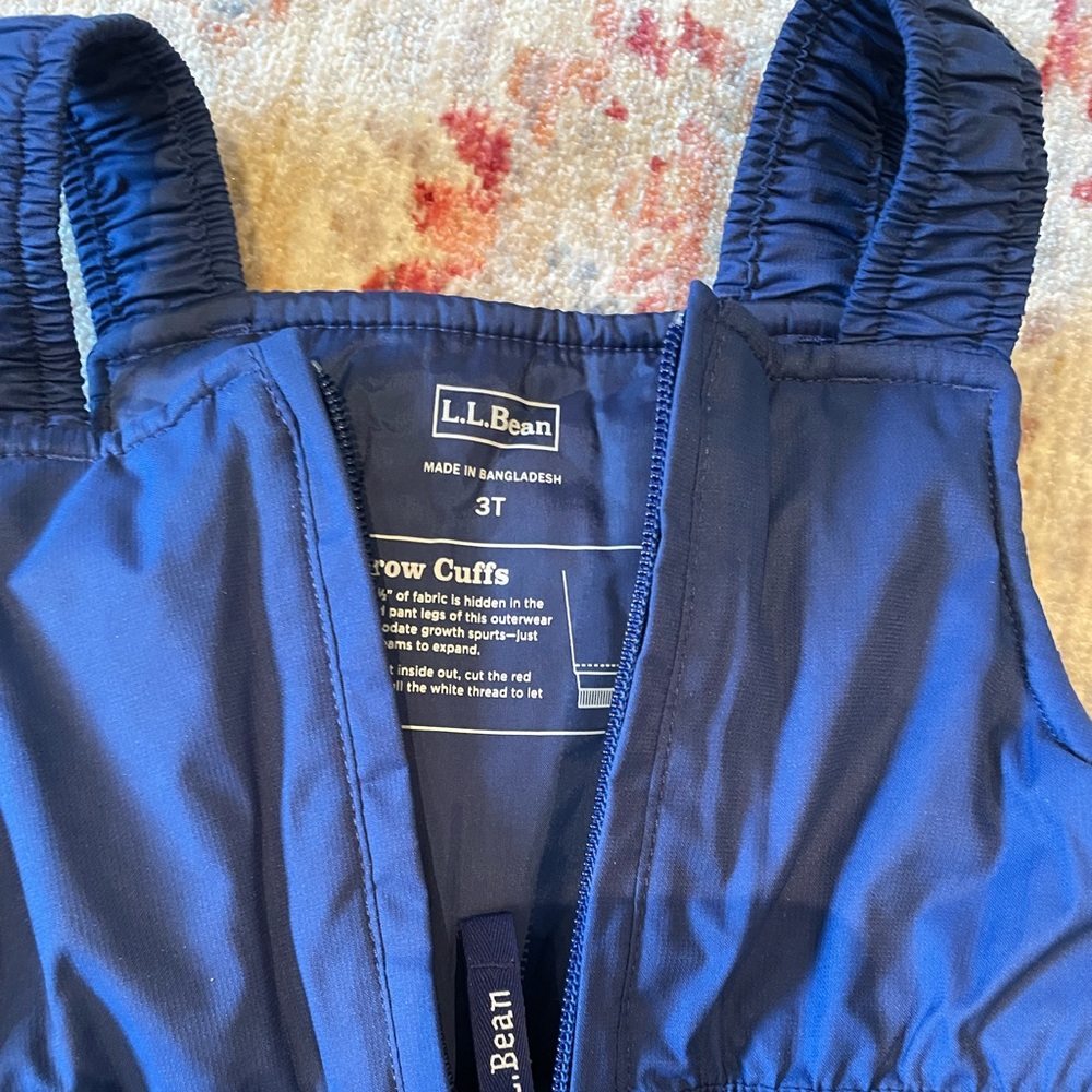 L.L. Bean Toddler Snow Bib Overalls in Navy Blue